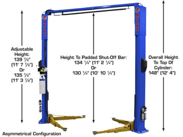 AP-PVL10-08__88732.jpg Atlas Platinum PVL-10 ALI Certified Two Post Lift 10,000 lbs. Capacity
