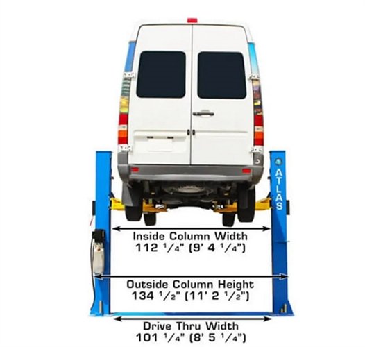 ATTD-BP10000X-6.jpg Atlas BP10000 Baseplate 10,000 lbs. Capacity 2 Post Lift (ATTD)