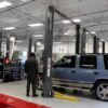 BendPak-Two-Post-Lifts-Commercia.jpg Bendpak XPR-10AS 2 post hoists 10,000 lbs / Asymmetric Clearfloor / Adjustable Width / Screw Pads