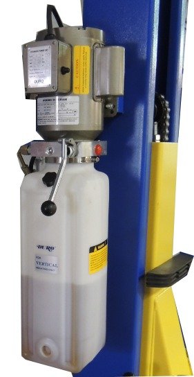 RTD9KX-Front-Side-PU-1.jpg Race Tools Direct 11,000 lb. Direct Drive, Overhead 2 Post Lift- Bi-Symmetric Arms